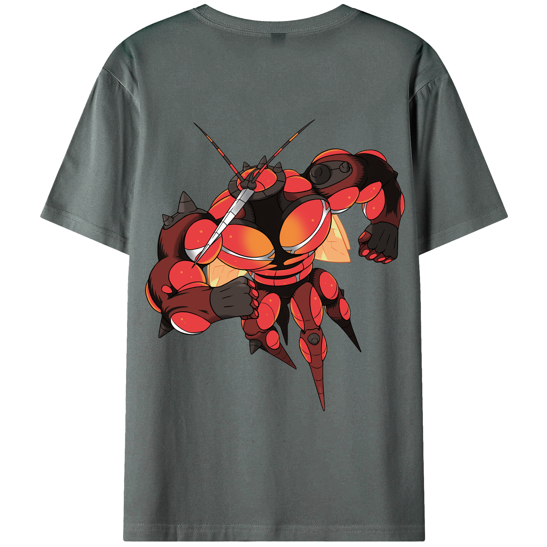 （画像用） ポケットモンスター Pokémon 綿100％ メンズ半袖Tシャツ（バックプリント） 通気性